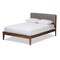Baxton Studio Leyton Light Grey and Brown Finish Wood Queen Size Platform Bed 135-7379 - alternate 1